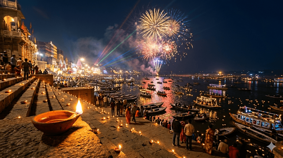 Image of Dev Diwali Program Schedule 2026: Ganga Aarti Timings, Fireworks & Laser Show Guide 